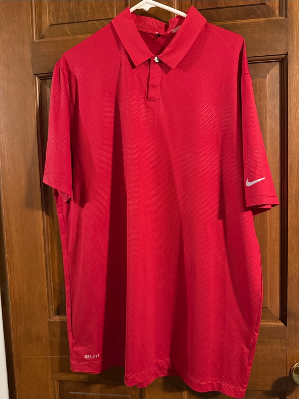 Nike Tiger Woods Collection XL red Dri-fit golf shirt NEW